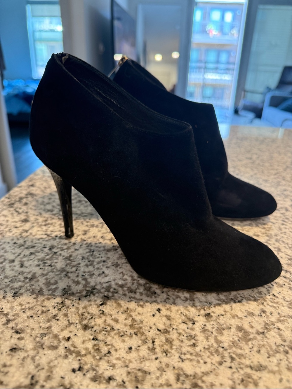 Jimmy Choo Black Suede Stiletto Ankle Booties